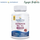 Nordic Naturals Vitamin D3 + K2 Gummies-Pomegranate, 60 gums. Exp : 01/27