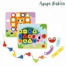 Montessori Educative Learning Wooden Rainbow Stacking Peg Activity Toy