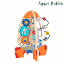 Montessori Educative Learning Wooden Rocket Activity Toy