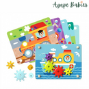 Montessori Educative Learning Wooden Gear Game Activity Toy