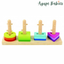 Montessori Educative Learning Wooden Geometric Block Sorter Activity Toy