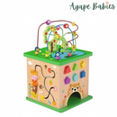 Montessori Educative Learning Wooden Play Cube Centre Activity Toy