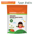 KinderNurture Organic Brown Rice Puffs 40g - Apple & Broccoli EXP: 07/26