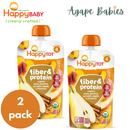Happy Baby Happy Tot Fiber & Protein - Organic Pears, Peaches, Pumpkin + Apple Cinnamon 4oz/113g (BUNDLE of 2) Exp: 01/26
