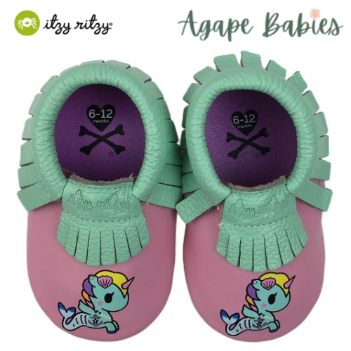 Itzy Ritzy Moc Happens Leather Baby Moccasins Sirena Tokidoki Large 12 18months Agape Babies Singapore