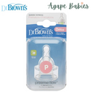 Dr Brown's Preemie Flow Silicon Narrow Neck Nipple 2 Pack