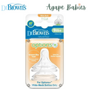 Dr Brown's Y-Cut Wide Neck Silicon Options+ Nipple 2pc