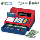 Learning Resources Pretend & Play Calculator Cash Register, Regular, Standard Packaging (Red/Blue)