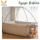 Lolbaby Cotton Embroidery Bumper Bed with Hanging Toy and Canopy (170x120x55cm) (Bundle Pack)- 6 Designs - ETA End Aug