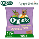 Organix Goodies Organic Mini Oaty Bites (Apple & Orange/Raspberry & Apple), 11 x 10g. Exp: 04/26