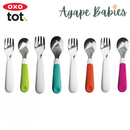 OXO Fork & Spoon Set - Aqua/Pink/Green/Orange