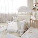 Lolbaby Cotton Embroidery Bumper Bed with Hanging Toy and Canopy (170x120x55cm) (Bundle Pack)- 6 Designs - ETA End Aug