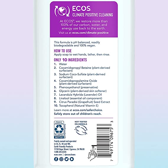 ECOS Hand Soap Lavender Refill 32oz/946ml