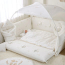 Lolbaby Cotton Embroidery Bumper Bed with Hanging Toy and Canopy (170x120x55cm) (Bundle Pack)- 6 Designs - ETA End Aug