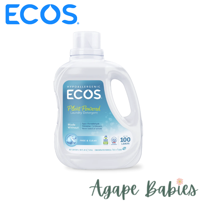 ECOS Hypoallergenic Laundry Detergent - Free And Clear 50oz/1.48L