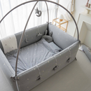 Lolbaby Cotton Embroidery Bumper Bed with Hanging Toy and Canopy (170x120x55cm) (Bundle Pack)- 6 Designs - ETA End Aug