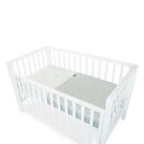 (1 yr warranty) Babyhood Classic Curve Cot 4 In 1 White + Bamboo Innerspring - (Bundle Pack)