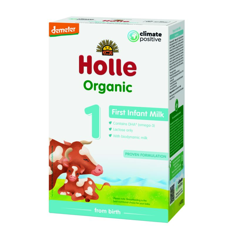 Holle Organic Infant Formula 1 400g DHA (from Birth - 6months) x 5 Packs  Exp: 10/25