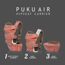 Puku Air Baby Hip Seat Carrier - Coral