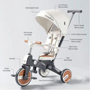 PlayKid 7 In 1 Trike Easy Foldable Tricycle - 3 Color