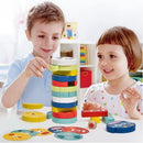 Montessori Educative Learning Wooden Jenga Stacking Game Activity Toy