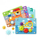 Montessori Educative Learning Wooden Gear Game Activity Toy