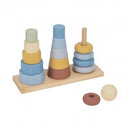 Montessori Educative Learning Wooden Stacking Shape Tower Activity Sensory Toy