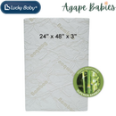 Lucky Baby I-EEKOH High Density Playpen or Crib Mattress W/Bamboo Cover (24" x 48" x 3")