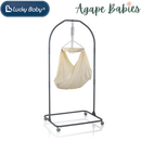 Lucky Baby Spring Cot Cradle W/2 Level Height Adjustable - Grey