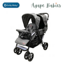 Lucky Baby City Dou™ Plus Twin Stroller - Dark Gray (1yr local warranty)
