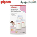 Pigeon Peristaltic Plus Storage WN PP Bottle 160ML With Sealing Disk 3Pcs/Set Wide Neck (White)