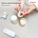 Pigeon Peristaltic Plus Storage WN PP Bottle 160ML With Sealing Disk 3Pcs/Set Wide Neck (White)
