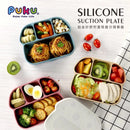 Puku Silicone Suction Plate With Lid - 2 Colors