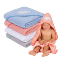 Clevamama Soft Cotton Hooded Baby Bath Towel (70x70cm) - 3 Colors