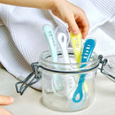 Beaba Set of 4 2nd age soft silicone spoons (assorted colors BLUE/WHITE/LAGOON/NEON)