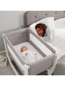Shnuggle Air Bedside Crib - Stone Grey (1 year local warranty on manufacturing defects)