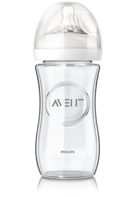 Philips Avent 240ml Natural Glass Feeding Bottle