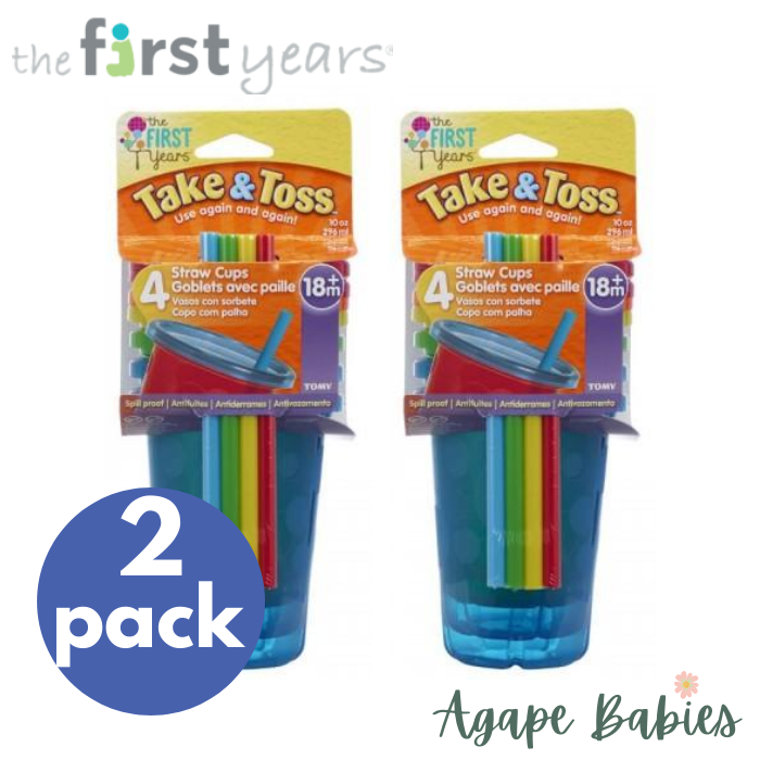 The First Years Take & Toss Bundle:Spill Proof Cups, Bowls, Straw