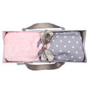 Cheeky Chompers Polka Dot Pink Cheeky Blanket