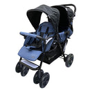 Lucky Baby City Dou™ Plus Twin Stroller - Denim  (1yr local warranty)