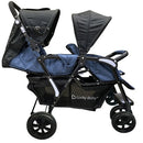 Lucky Baby City Dou™ Plus Twin Stroller - Denim  (1yr local warranty)