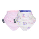 Cheeky Chompers Neckerbib Pink Rainbow Stripes