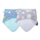 Cheeky Chompers Necker BIB Unisex Grey & Denim