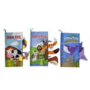 Lucky Baby Discovery Pals Tail Cloth Book Set - (Farm/Forest/Ocean)