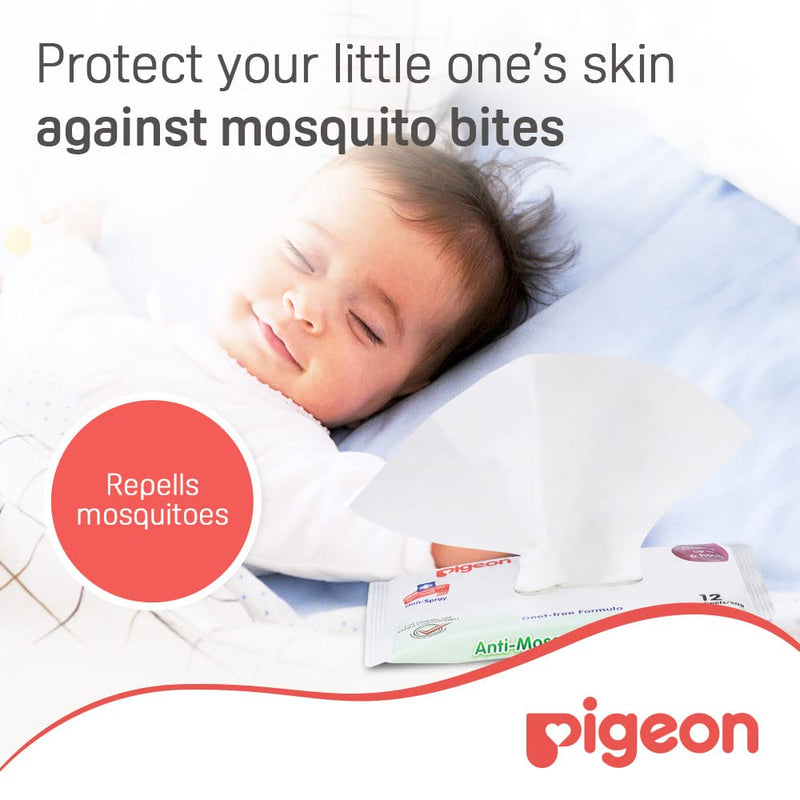 [2-Pack] Pigeon Anti-Mosquito Wet Tissues (12sx2packs)