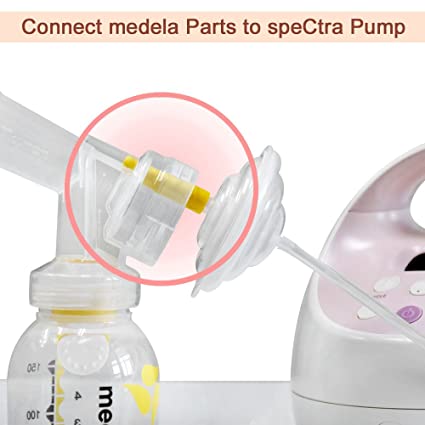Maymom Flange Adapter for Spectra S1 Pumps, Spectra S2 Pump to Use Medela Breastshield and Medela Bottles; Connects Between Maymom/Medela Breastshield and Spectra Backflow Protector (1 Piece)
