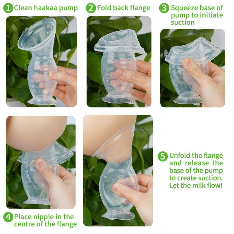 Haakaa Gen 2 Silicone Manual Breast Pump 150ml (With Suction Base) + Cap (Bundle Pack)