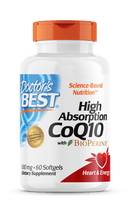 Doctor's Best High Absorption CoQ10 with BioPerine 100mg, 60 sgls