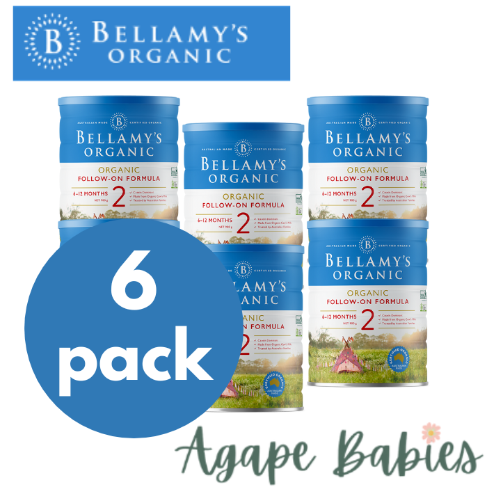 Bellamy's Organic Step 2 Follow-On Milk  (900g) - Pack of 6 Exp: 01/25