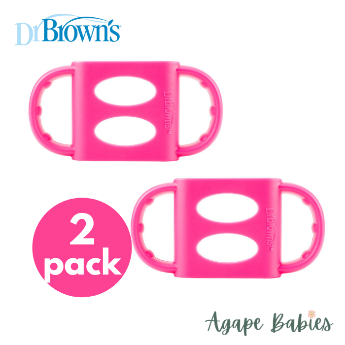 [2-Pack] Dr. Brown’s Narrow-Neck Silicone Handles - Pink